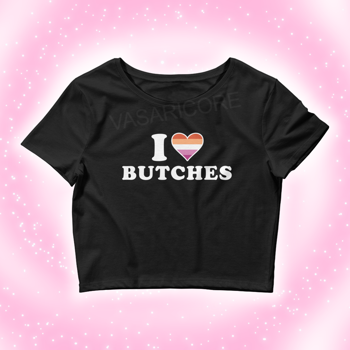 I HEART BUTCHES LESBIAN FLAG