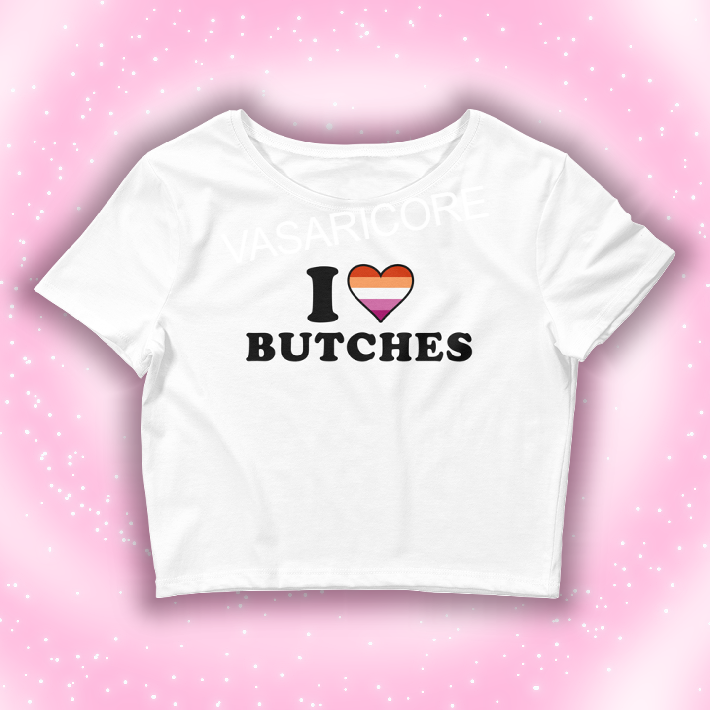 I HEART BUTCHES LESBIAN FLAG