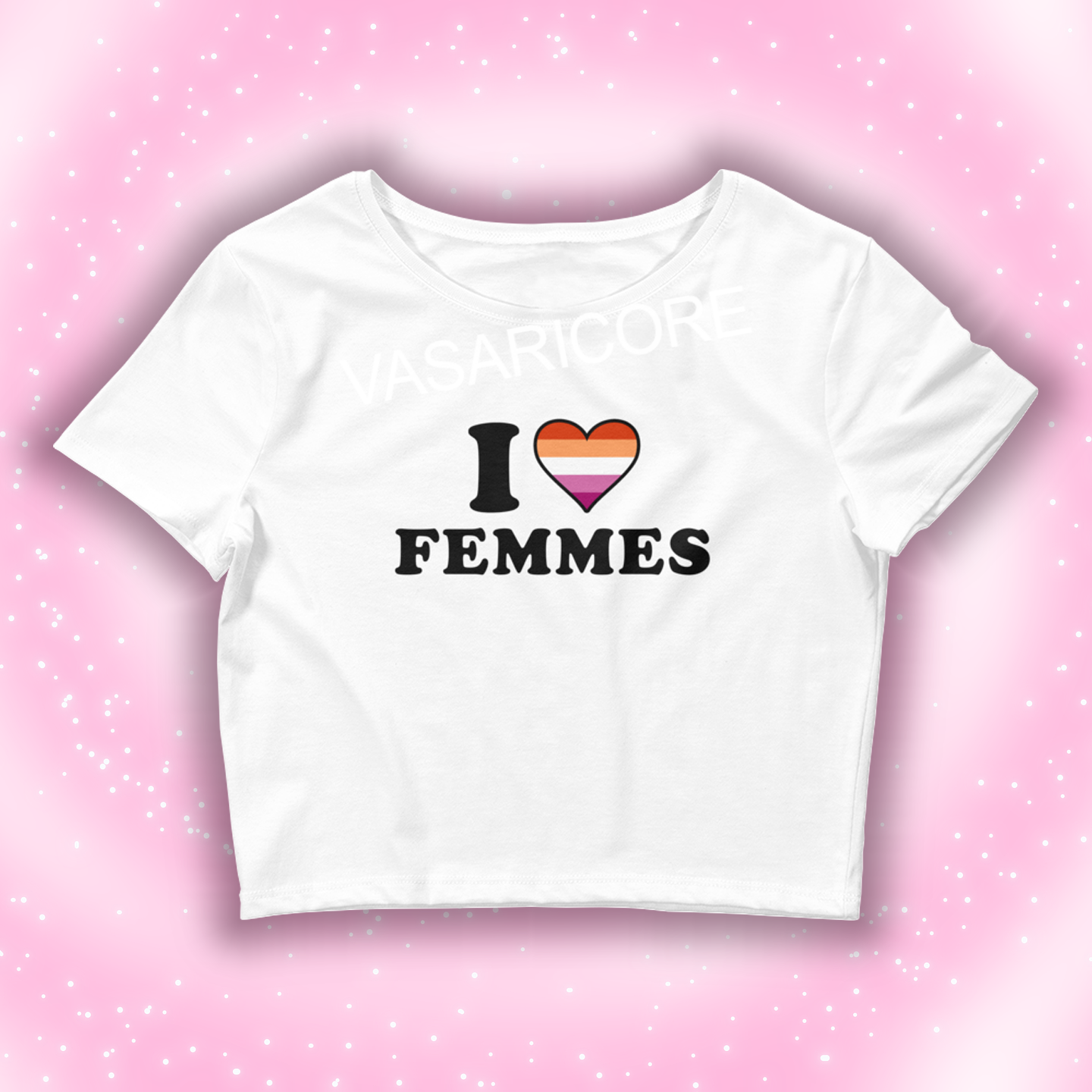 I HEART FEMMES LESBIAN FLAG