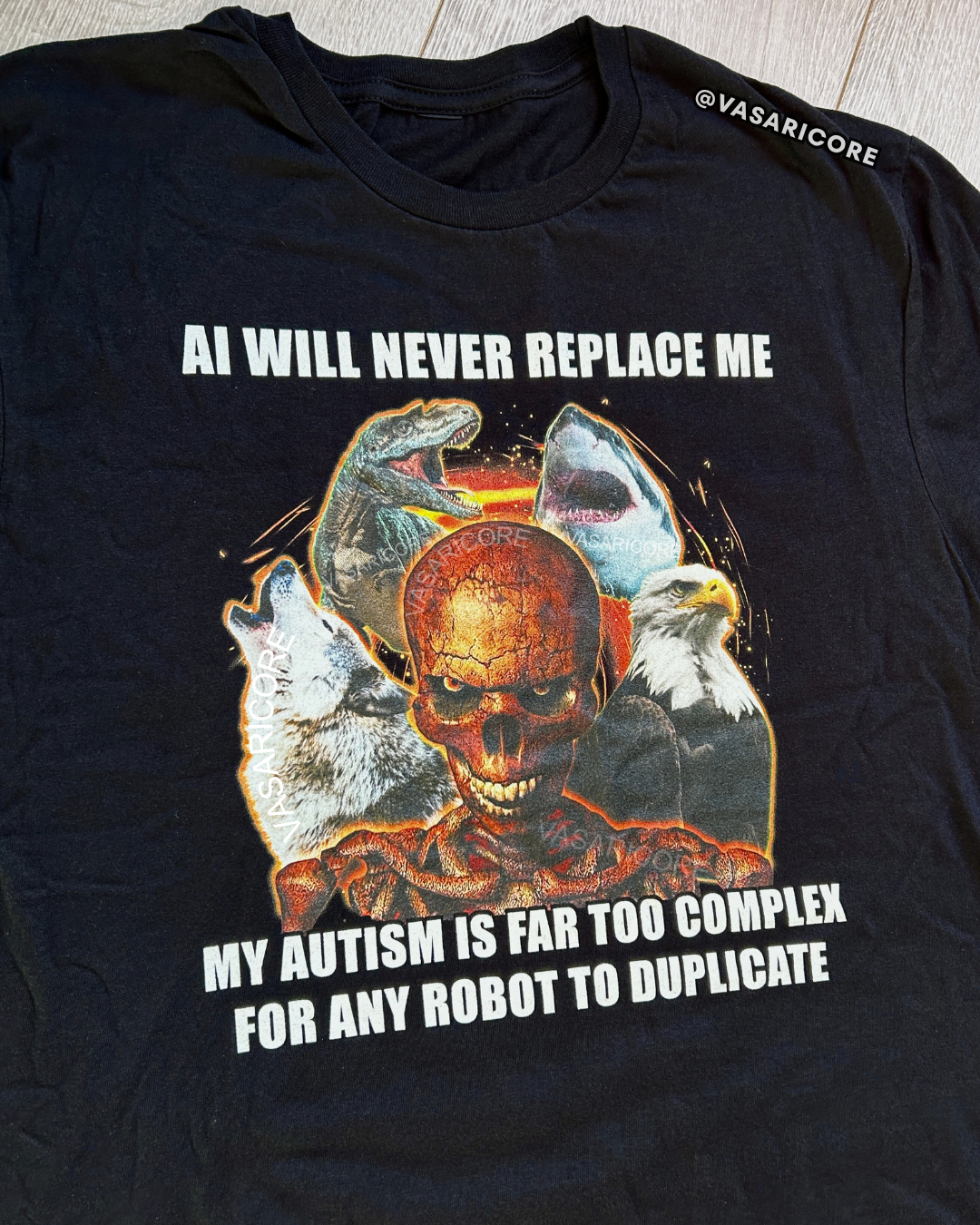 AI WILL NEVER REPLACE ME AUTISM TEE