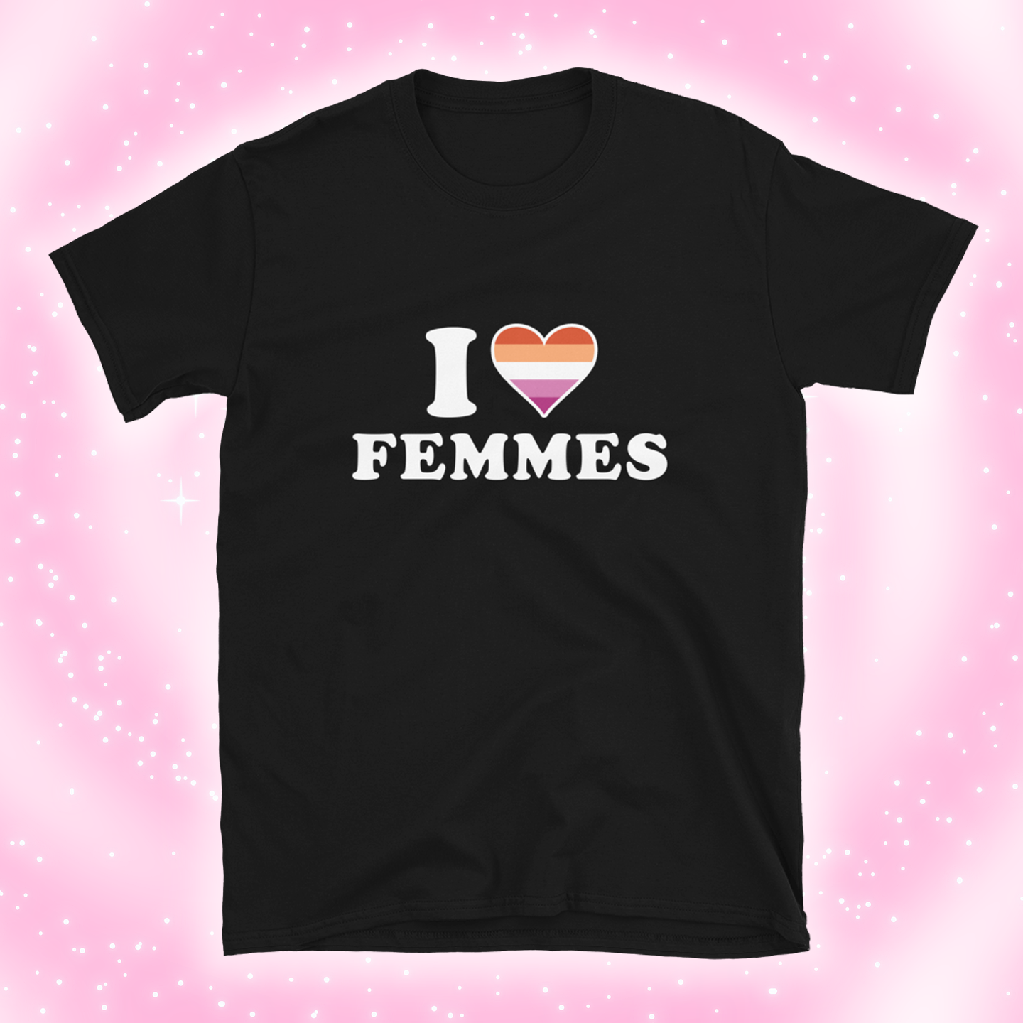 I HEART FEMMES LESBIAN FLAG