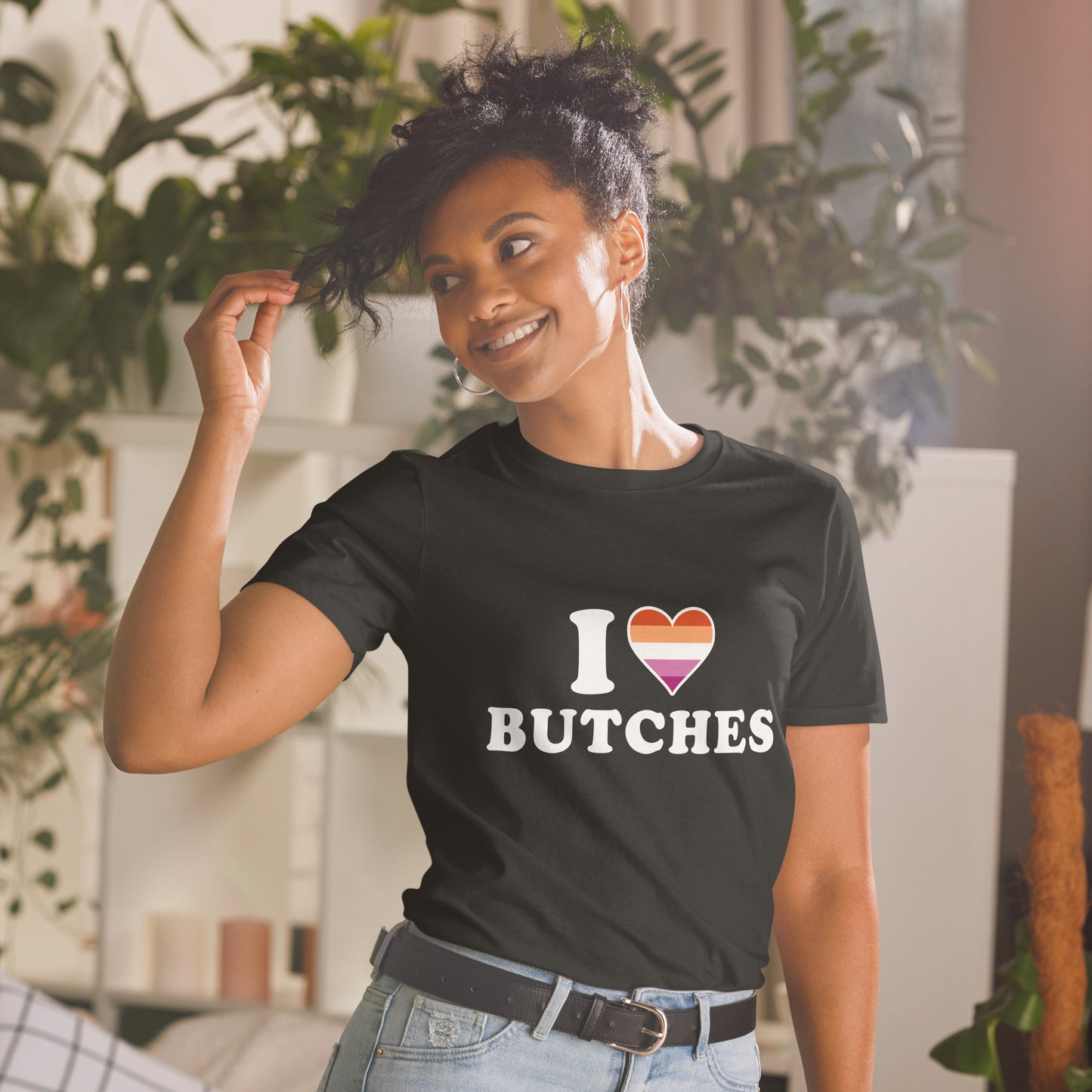 I HEART BUTCHES LESBIAN FLAG