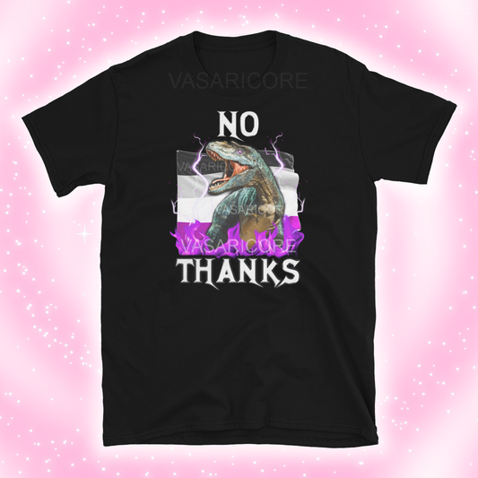 NO THANKS ASEXUAL FLAG SHIRT