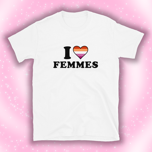 I HEART FEMMES LESBIAN FLAG