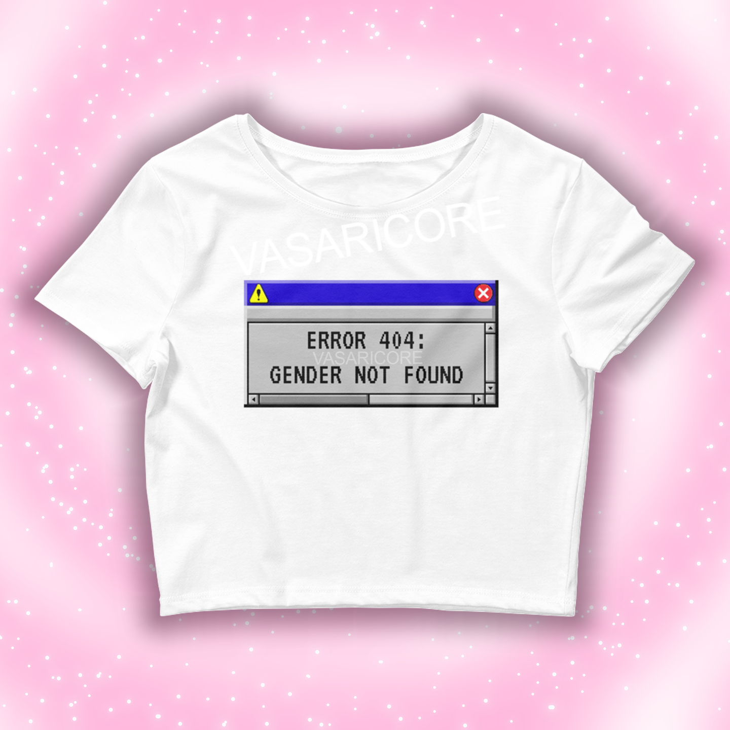 T-Shirt Graphique Cyberpunk 404 Pink Not Found - Design Néon Glitch, Style Rétro-Futuriste